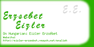 erzsebet eizler business card